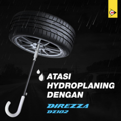 Atasi Hydroplaning dengan Ban Dunlop Direzza DZ102
